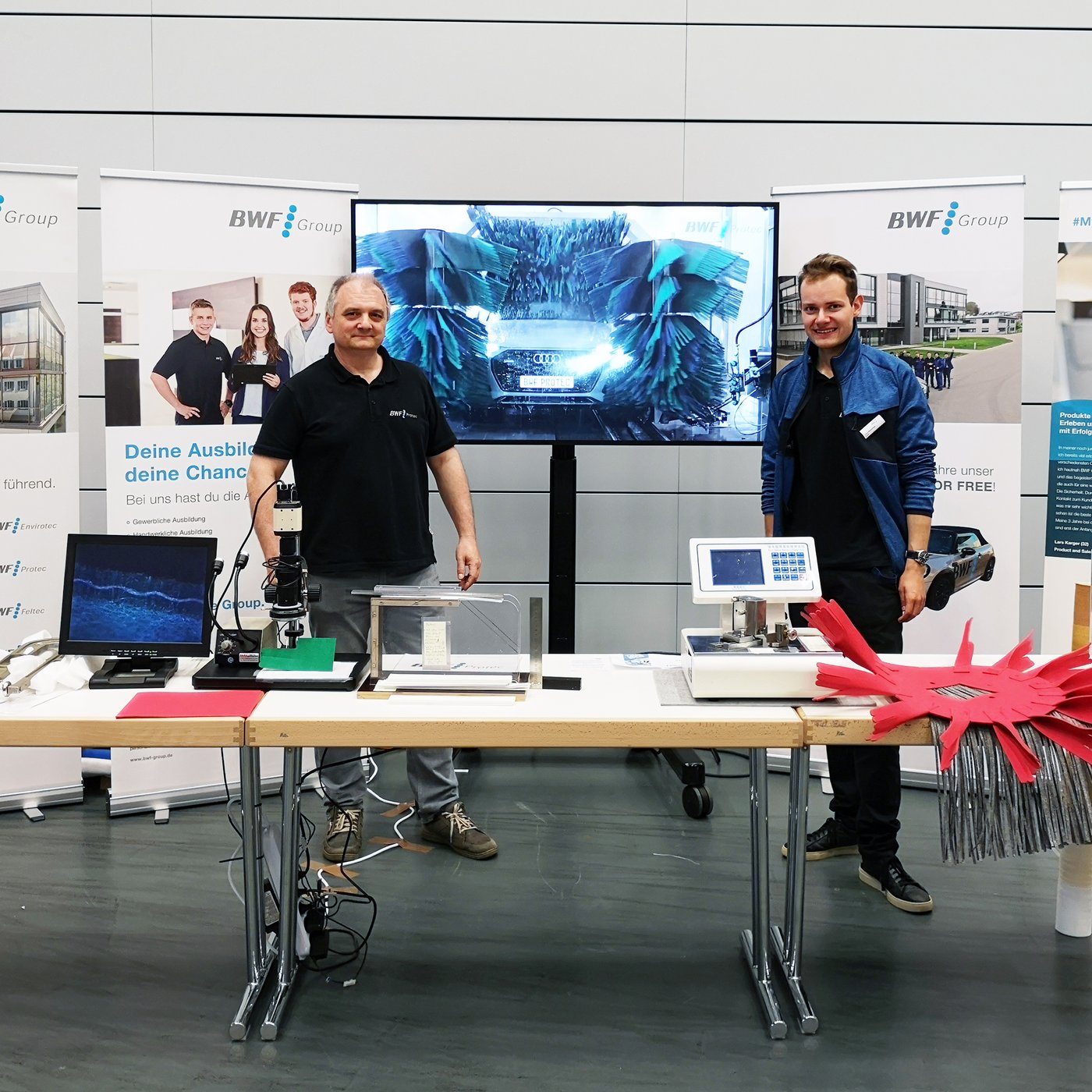 BWF Protec Mitarbeiter auf dem Motivationstag Berufliche Bildung