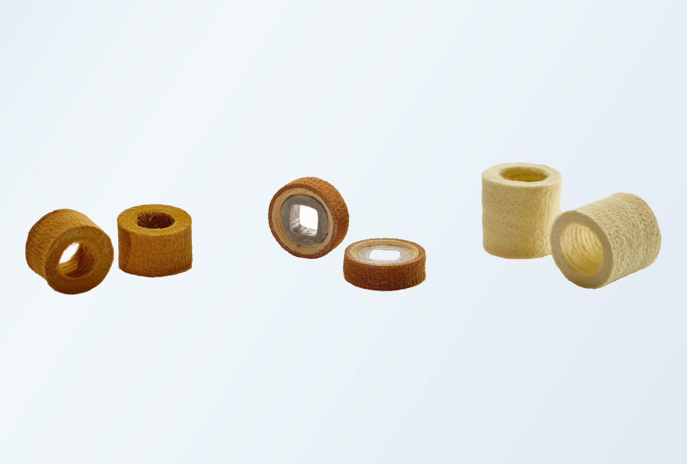 Kleine Filzrollen für Glasbiegeeinheiten aus PBO und para-Aramid