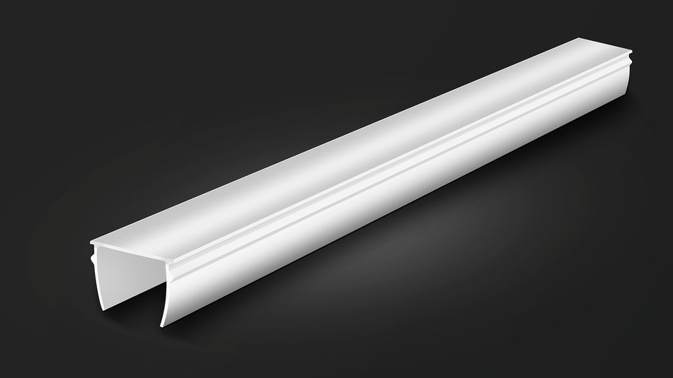 Plastic profile incorporating BWF reflectWHITE