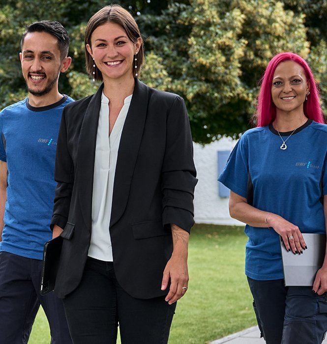 4 BWF Group employees symbolise our responsibility through community
